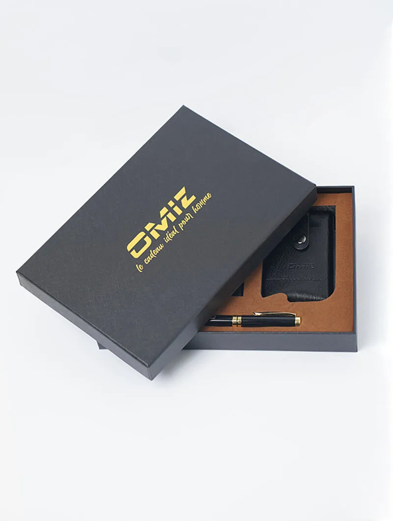 Coffret Cadeau Portefeuille et Stylo+ Portecarte